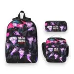 KPop Demon Hunters Saja Boys Backpack Set