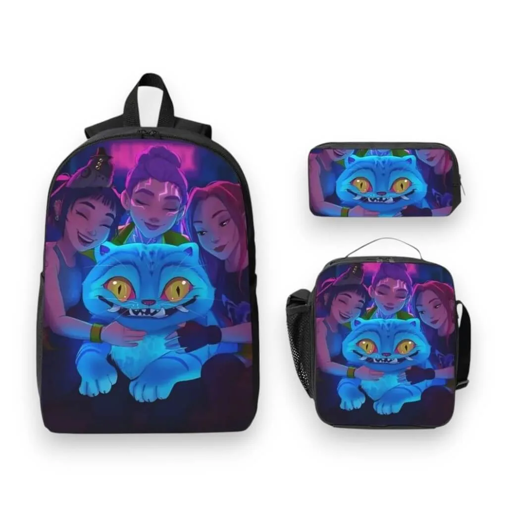 KPop Demon Hunters Saja Boys Backpack Set 6 KPop backpack set