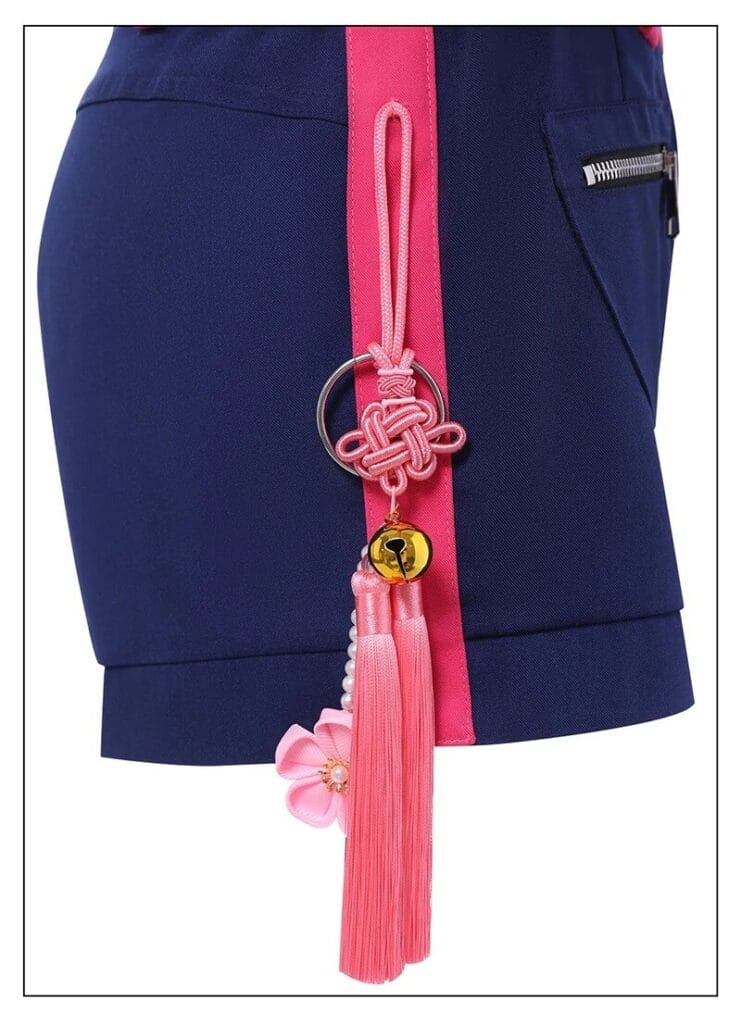 KPop Demon Hunters Rumi Cosplay Outfit for Adults 10 Rumi cosplay costume shorts side view