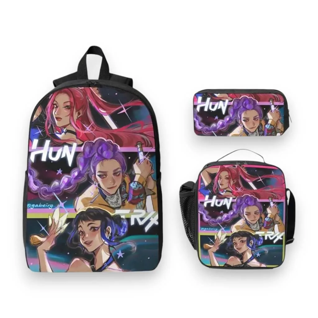 KPop Demon Hunters Saja Boys Backpack Set 4 Saja Boys backpack