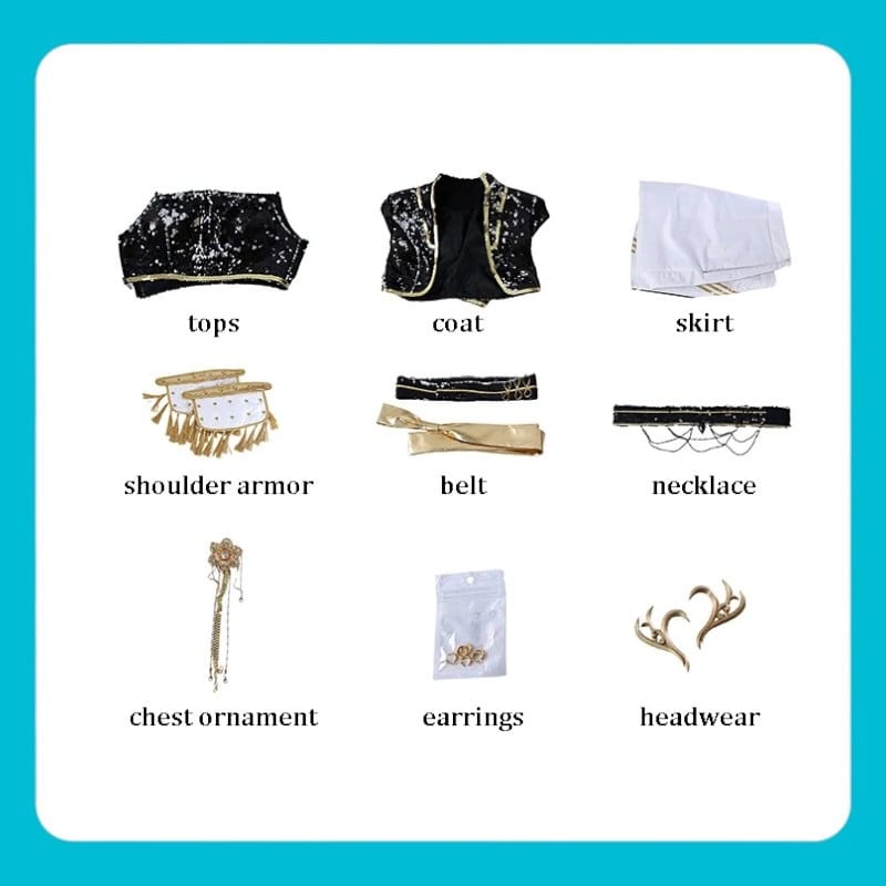 KPop Demon Hunters Mira Golden Costume - set includes